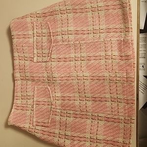 pink tweed skirt